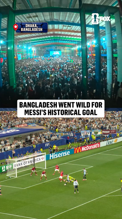 The drone shot of Bangladesh celebrating Messi's goal is unreal 🤯