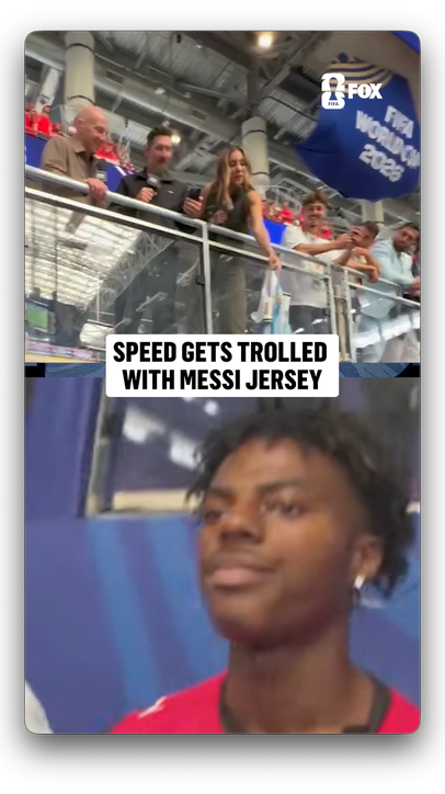 🇦🇷 @melissaortiz trolled Ronaldo's No. 1 fan @ishowspeed with a Messi jersey