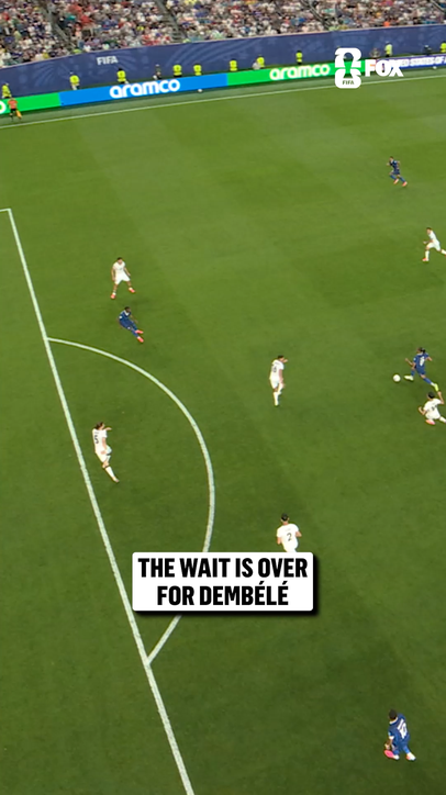 A beautiful connection from Olise and Dembélé to score France's third of the game 🇫🇷