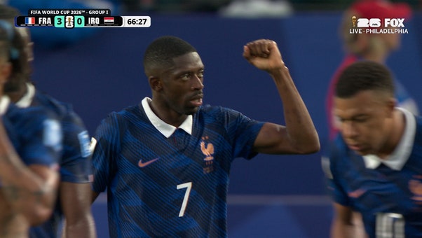Ousmane Dembélé extends France's lead vs Iraq with his first goal of 2026 FIFA World Cup™
