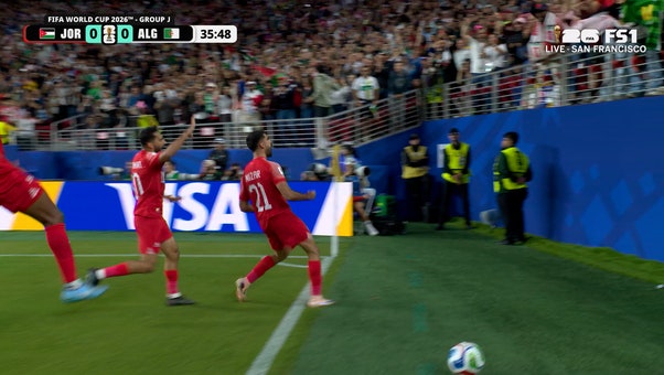 Nizar Al-Rashdan scores goal to give Jordan a lead over Algeria | 2026 FIFA World Cup™