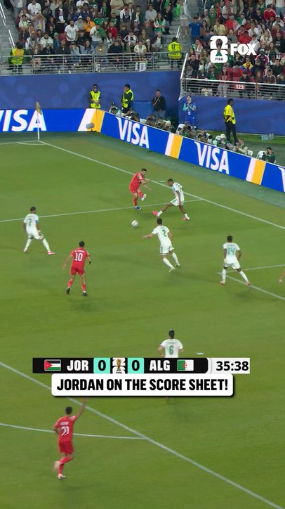 Nizar Al-Rashdan opens up the scoring for Jordan! 🇯🇴