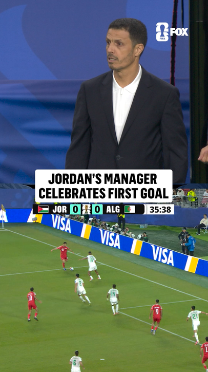 Jamal Sellami couldn't contain his excitement after Jordan found the back of the net 🇯🇴