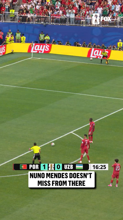 NUNO MENDES FREE KICK BEAUTY TO DOUBLE PORTUGAL'S ADVANTAGE! 🇵🇹