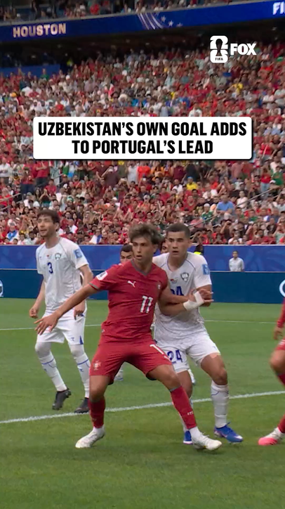 A closer look at the Uzbekistan own goal that puts Portugal up FOUR 🇵🇹