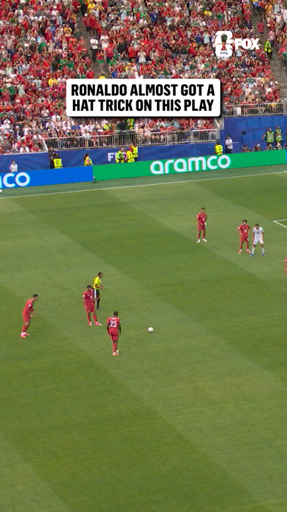 Nearly a brilliant moment for Ronaldo and Portugal off the decoy free kick 🤯