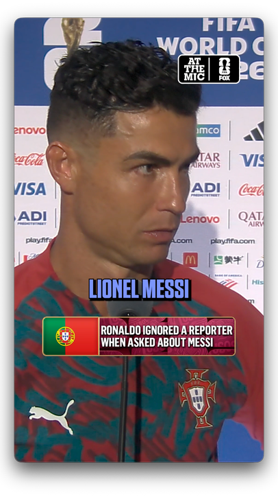 🇵🇹 @cristianoronaldo didn't want to hear any of this reporter's question about Messi