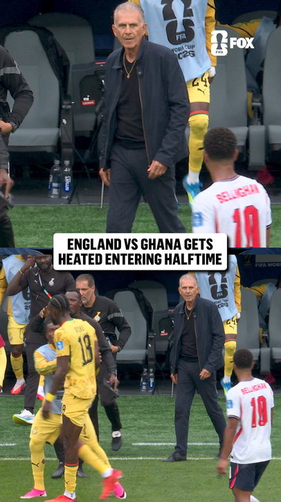 Tensions were high at the half between Jude Bellingham and Ghana's bench
