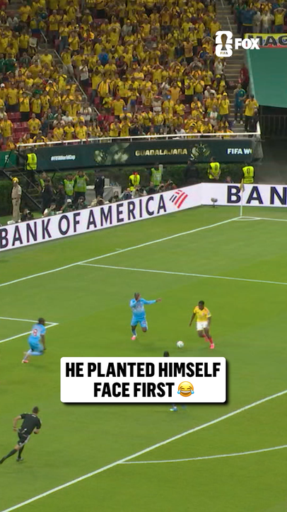 Jhon Arias was beside himself after missing this wide