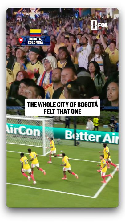Bogotá was HYPED after Colombia scored late against DR Congo 🗣️