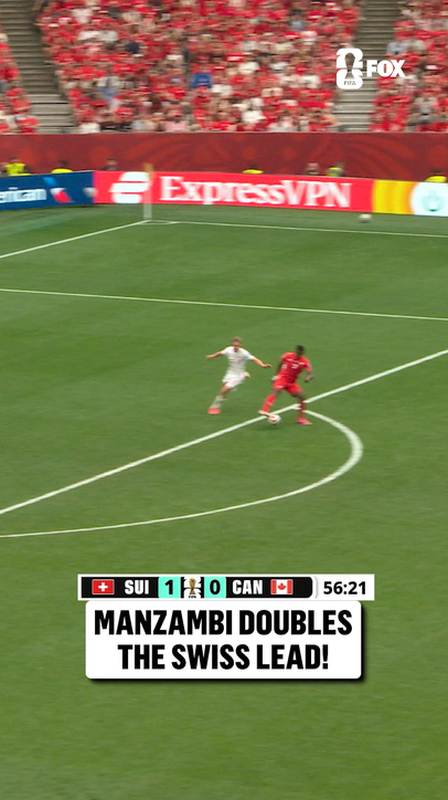 Johan Manzambi powers it past the keeper to make it 2-0 Switzerland in Vancouver! 🇨🇭