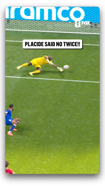 A DOUBLE SAVE FROM PLACIDE  🇭🇹 The Haitian goalkeeper comes up big!