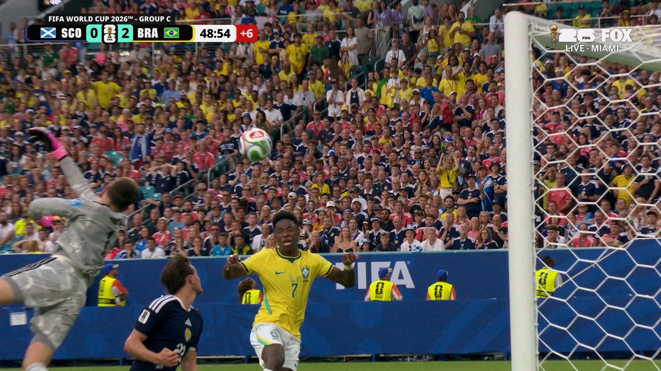 Vinícius Júnior scores his second goal in first half vs Scotland | 2026 FIFA World Cup™