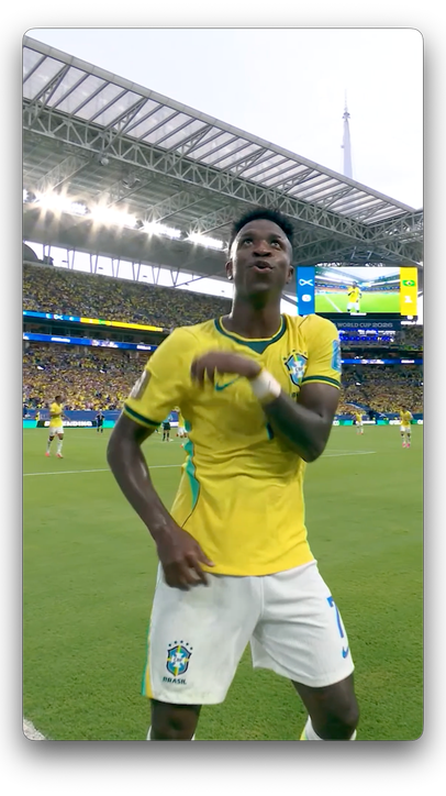 3 games, 4 goals, and 1 player of the match for Vini. Jr