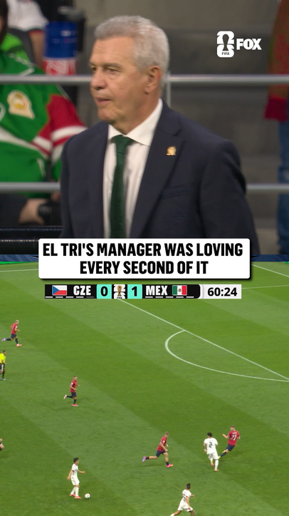 Javier Aguirre was HYPED after El Tri took a 2-0 lead in Mexico City