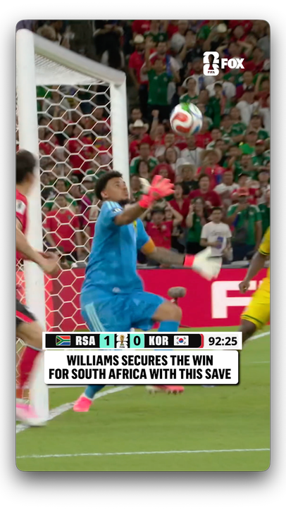 Ronwen Williams with a big save late on for South Africa 🇿🇦