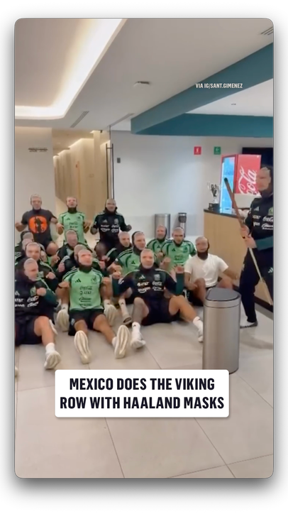 Even Mexico fans had to bring out Norway's "Viking Row"