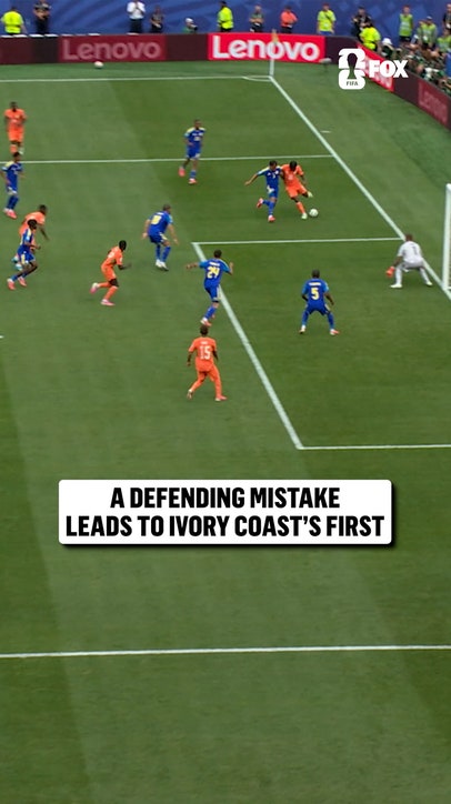A failed clearance from Curaçao and Nicolas Pépé capitalizes for Ivory Coast 🇨🇮