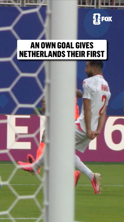 An unlucky break for Tunisia as Ellyes Skhiri fires it into the back of his own net to put Netherlands in front