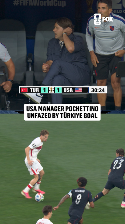 Mauricio Pochettino's reaction as the @USMNT trails for the first time at the 2026 FIFA World Cup