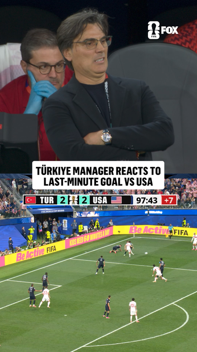 Vincenzo Montella's ecstatic reaction to Türkiye's winner