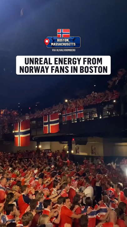 Norway fans are ready to face France in Boston 🇳🇴