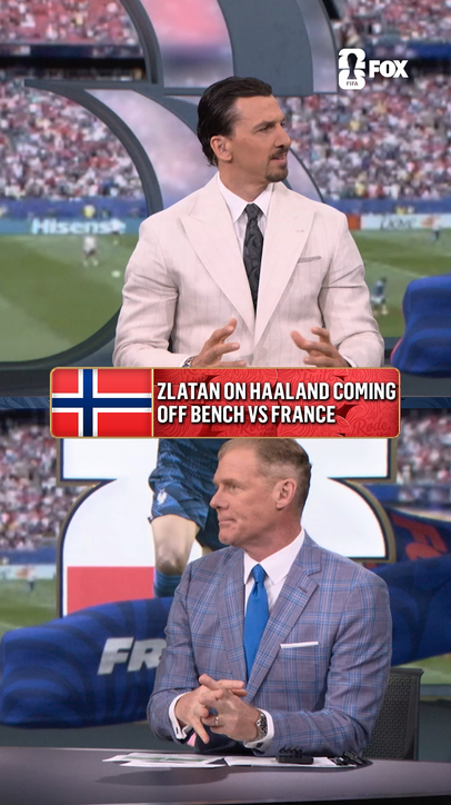 🇳🇴 @zlatan reacts to the news that Erling Haaland will come off the bench for Norway despite being in the Golden Boot race