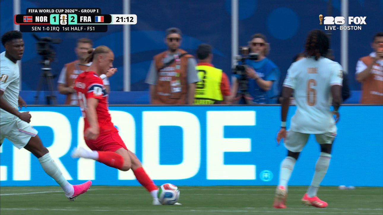 Thelo Aasgaard beats the keeper to cut Norway's deficit vs. France | 2026 FIFA World Cup™