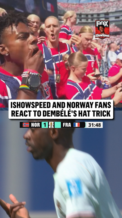Dembele's hat trick had @ishowspeed and these Norway fans STUNNED 😳