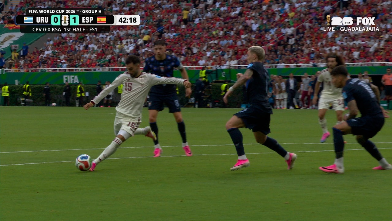 Álex Baena puts Spain in front just before halftime vs. Uruguay | 2026 FIFA World Cup™