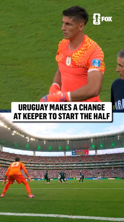 Fernando Muslera subs off at the half for Uruguay and is replaced by Sergio Rochet