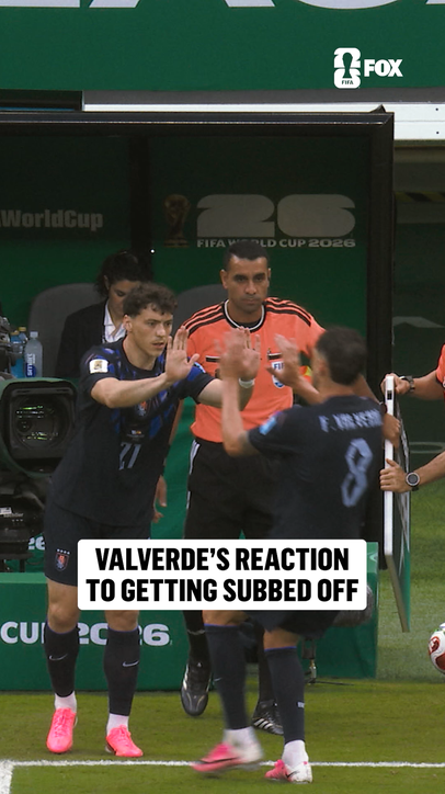 Uruguay captain Federico Valverde subbed off early in the second half