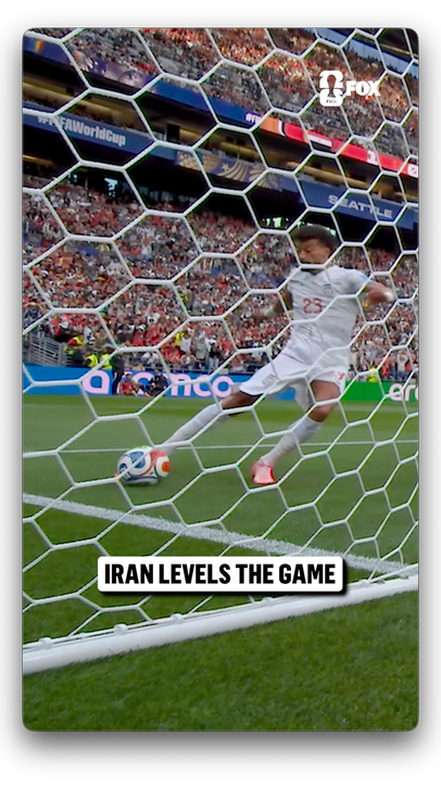 Ramin Rezaeian finds the equalizer for Iran 🇮🇷