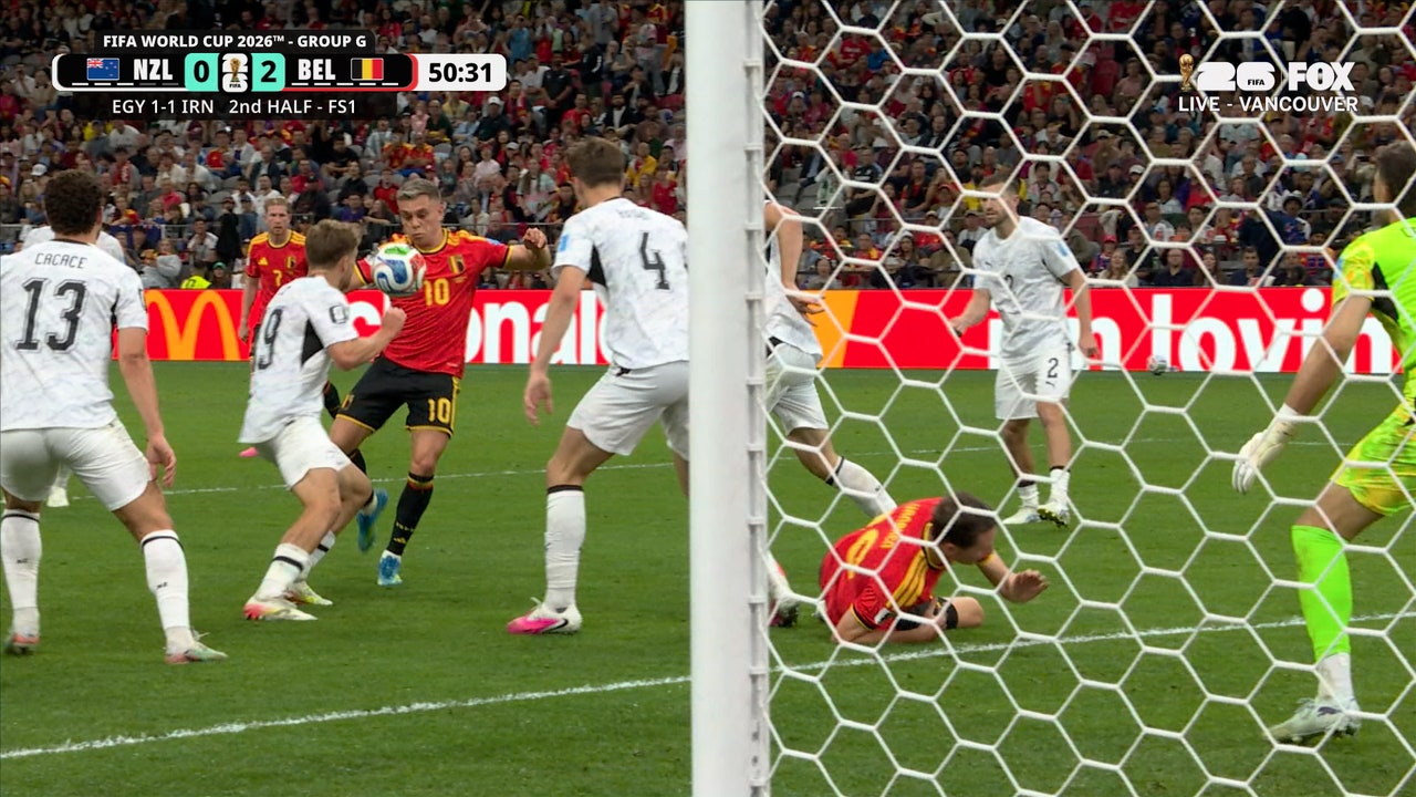 Leandro Trossard scores his second goal of the game, extending Belgium's lead over New Zealand | 2026 FIFA World Cup™