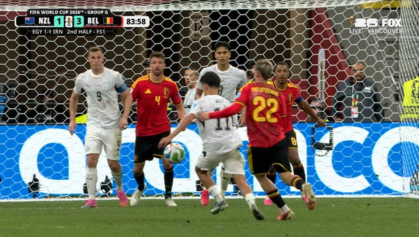 New Zealand's Elijah Just slots home rebound against Belgium | 2026 FIFA World Cup™