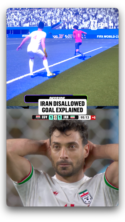 A closer look at the Iran goal that was called offside after VAR review