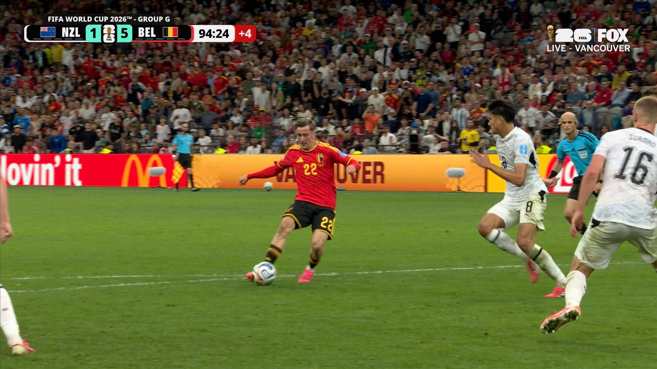 Alexis Saelemaekers finds the back of the net with powerful shot to seal Belgium's win over New Zealand | 2026 FIFA World Cup™