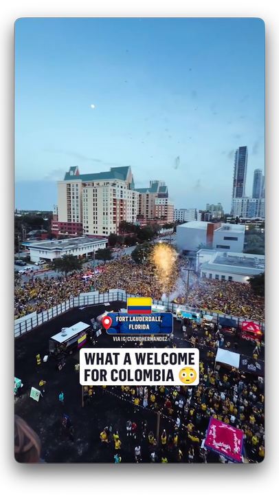 This was Colombian players' point of view of how they were welcomed to Fort Lauderdale, Florida 🇨🇴 (via IG/cuchohernandez)