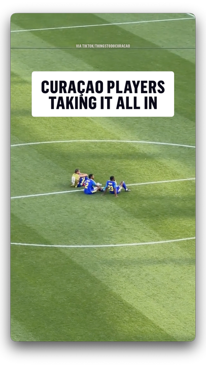 A moment to remember for these Curaçao players  (Via TikTok/thingstodocuracao)