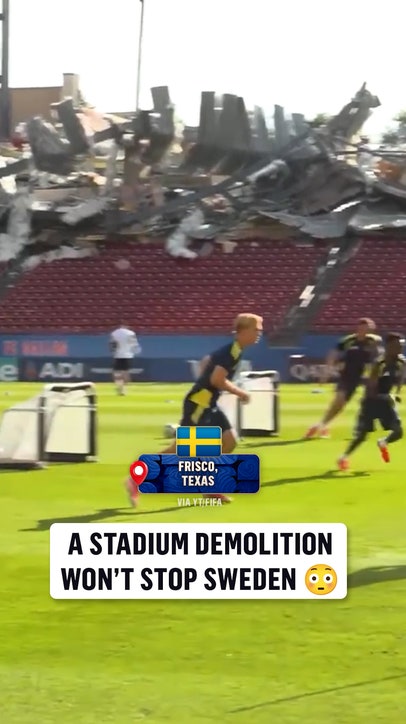 Training continues for Sweden despite the renovations being made at their training site