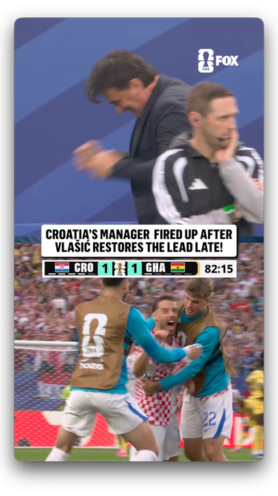 Zlatko Dalić loved seeing his Croatian side retake the lead 🇭🇷