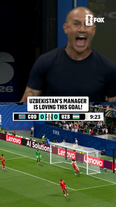 Uzbekistan manager Fabio Cannavaro was fired up after his team found the scoresheet!