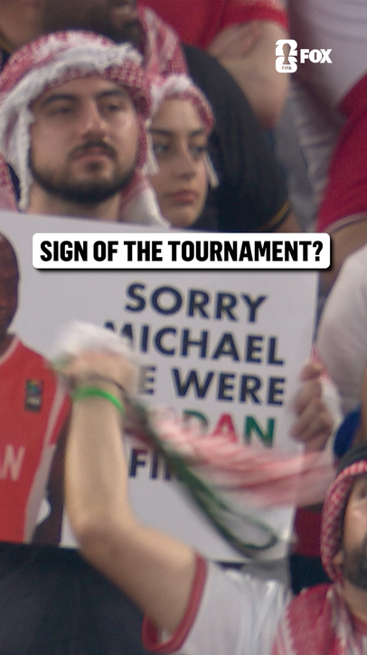 This sign at the Jordan-Argentina match 😂