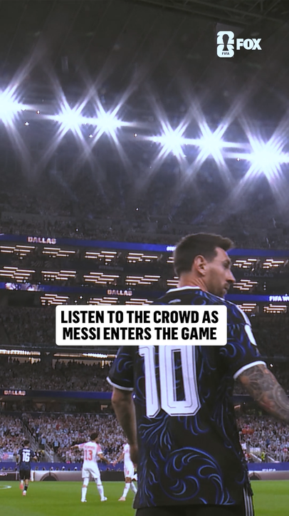 Messi is subbing on for Argentina 🇦🇷