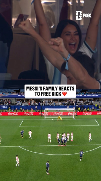 Messi's family loved that free kick goal 🩵🇦🇷