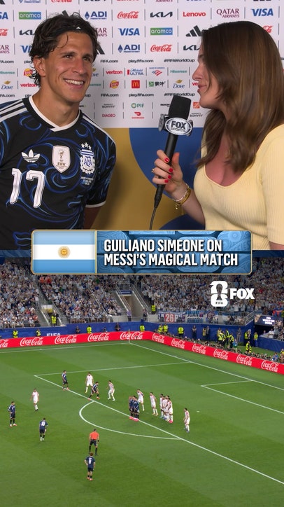 Midfielder Giuliano Simeone spoke with Alex Aljoe postgame about what makes Messi magical 🇦🇷