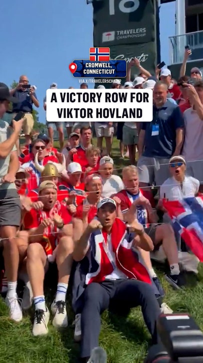 Viktor Hovland and Norway's fans brought out the Viking Row post-victory
