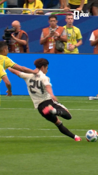 A giveaway from Brazil in the midfield and Japan capitalizes 🇯🇵	