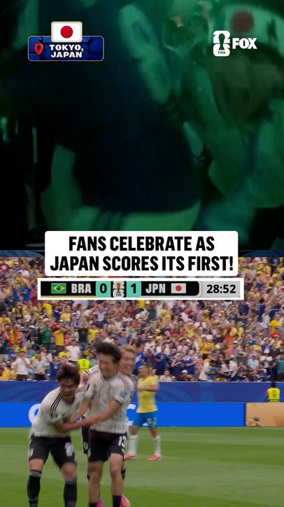 Japan's goal against Brazil had the fans in Tokyo going crazy 🇯🇵