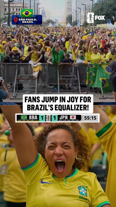 São Paulo went wild after Casemiro scored for Brazil 🇧🇷
